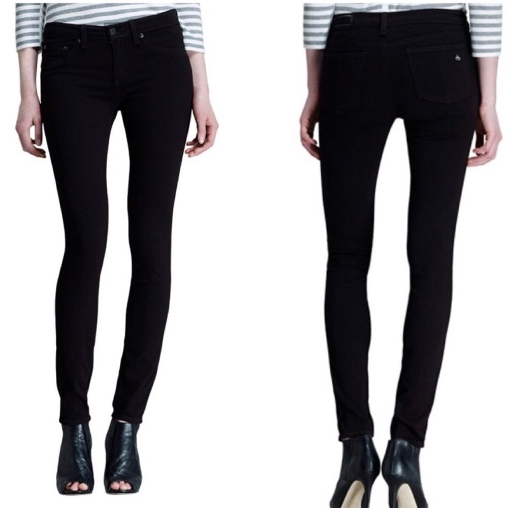 RAG & BONE black plush legging jeans, 25